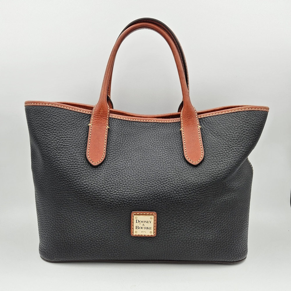 Dooney & Bourke Brielle Black Pebble Leather Satchel